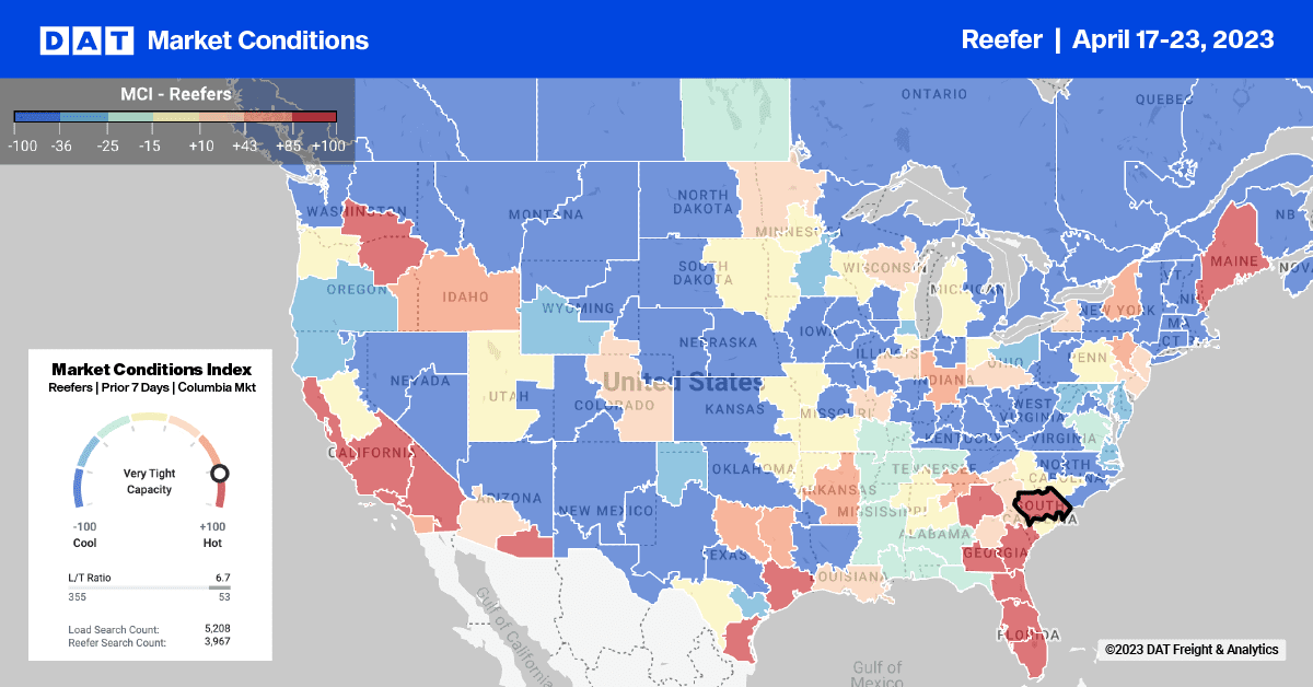 Reefer Report: Central America Tops List for Refrigerated Imports – DAT Freight & Analytics