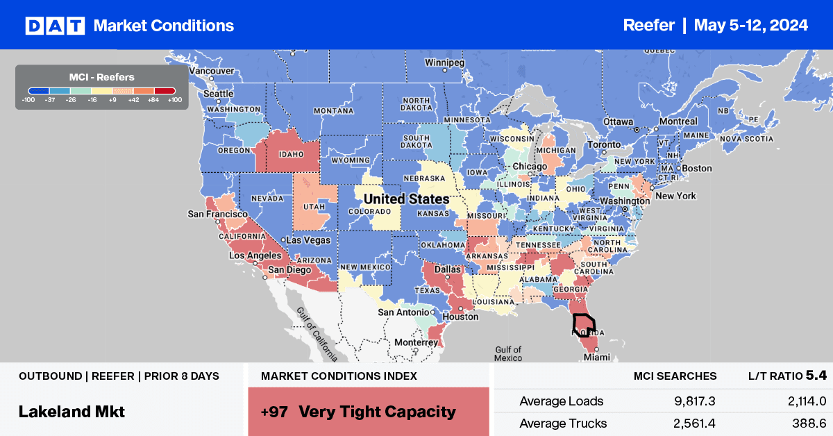 Reefer Report: Cherries live in the fast lane – DAT Freight & Analytics