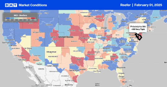 Reefer report: Winter produce volumes rise in Philly