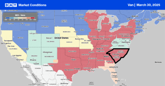 Dry van report: February furniture imports surge on the east coast – DAT Freight & Analytics