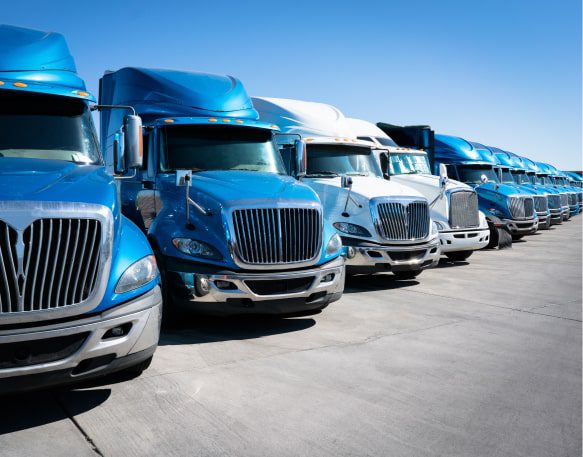 Dat Equipment Truck Fleet In Row