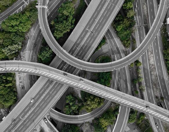DAT Road Overpass Aerial