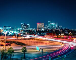 Downtown Phoenix-Arizona at Night