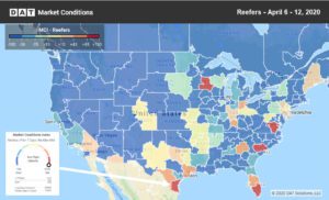 Reefer freight outlook cools due to food service closures