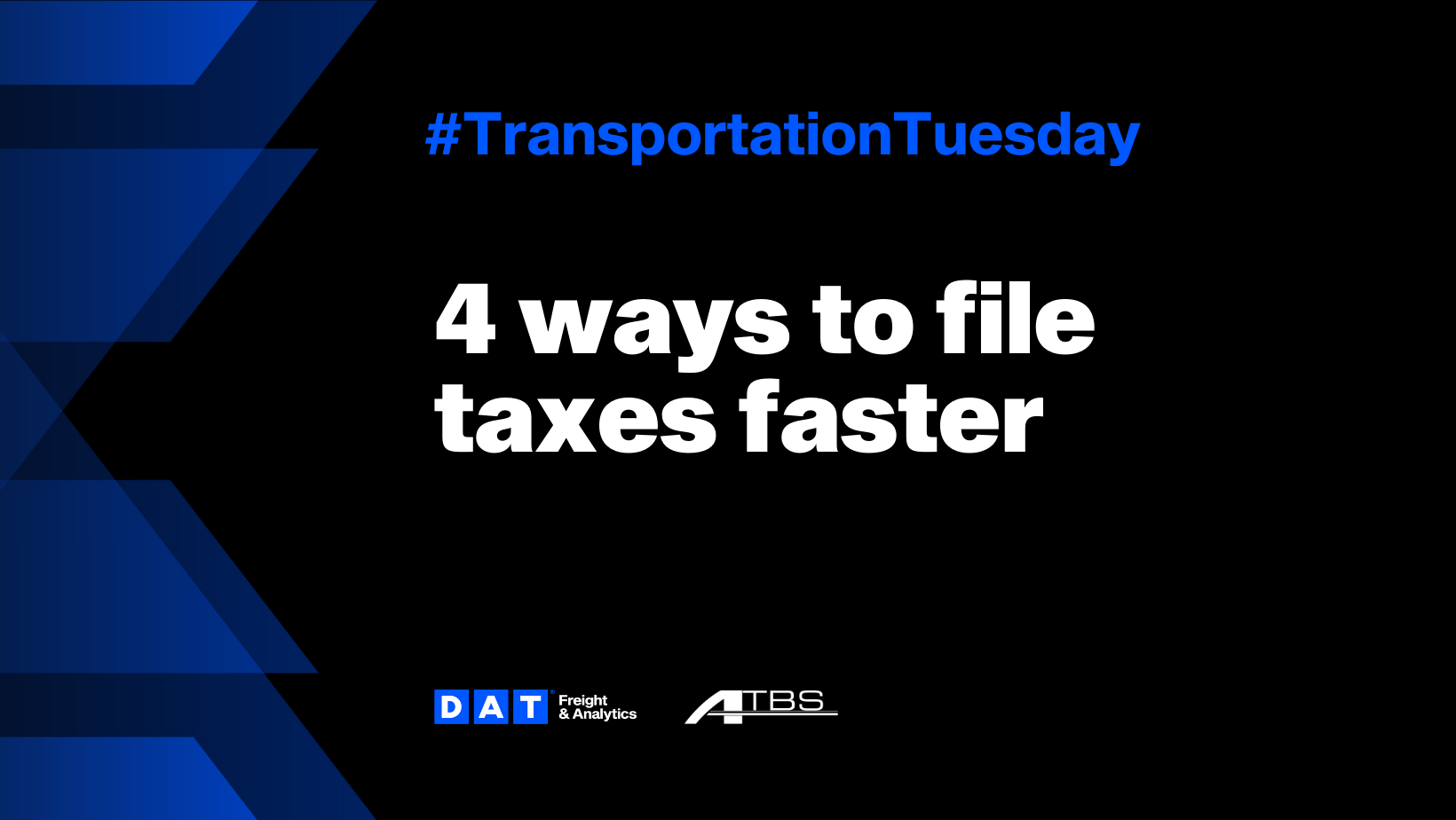 Transportation Tuesday Tip #12: 4 ways to file taxes faster